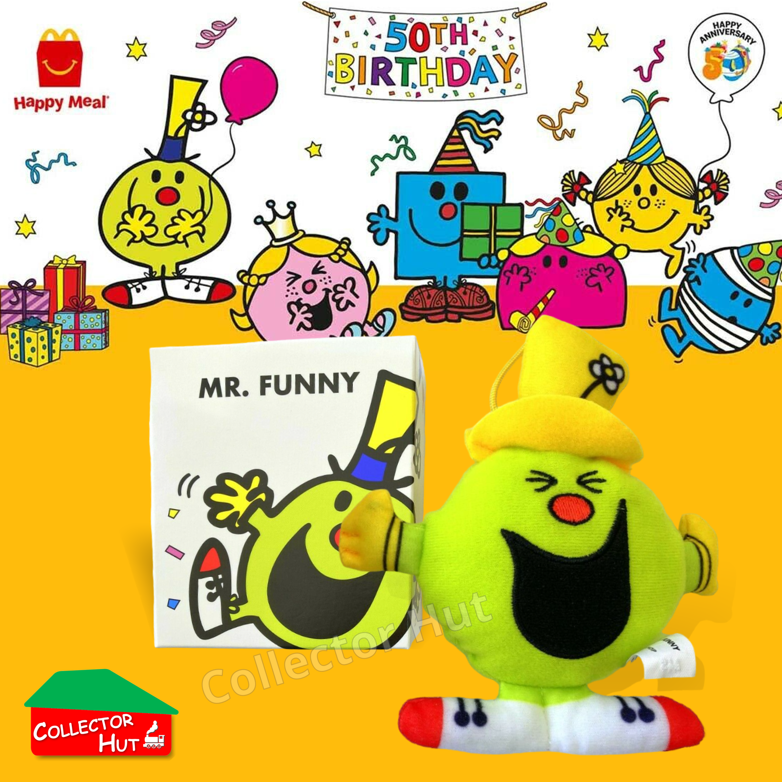 McDonalds Happy Meal Mr Men Little Miss 2024 & 2021 50th Anniversary Plush Toys