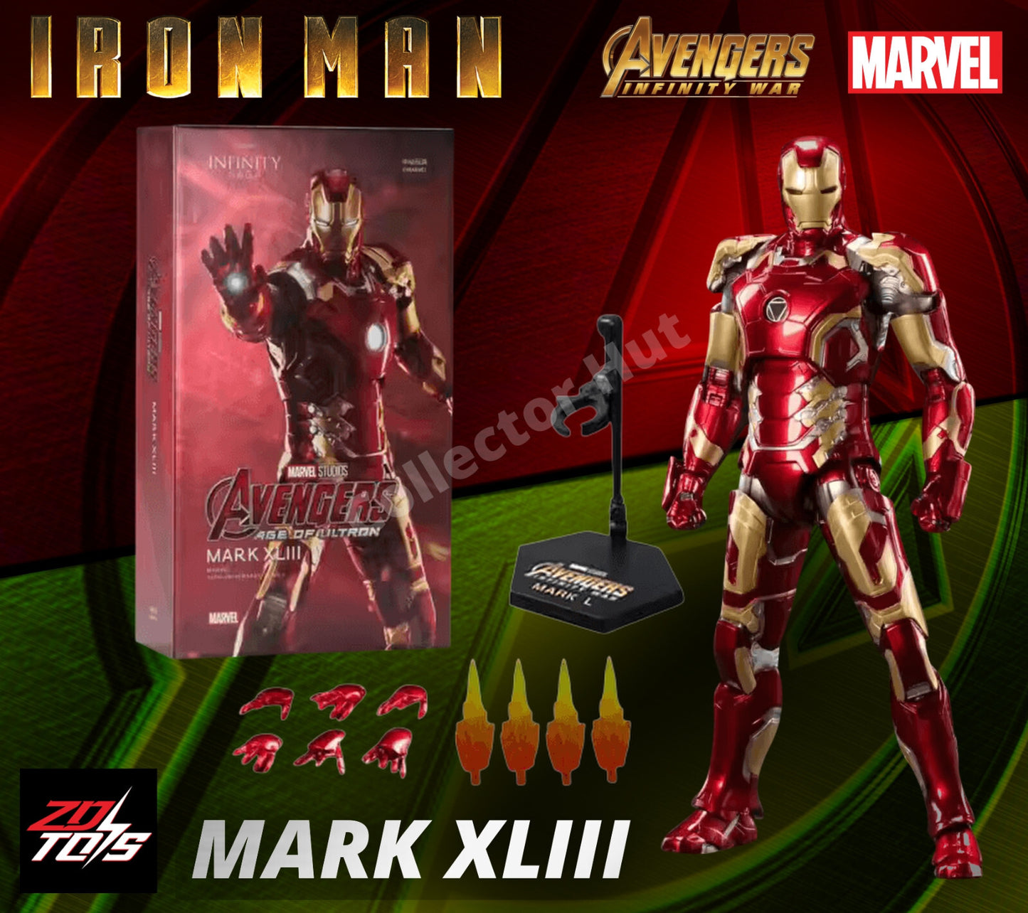 Iron Man Marvel Action Figures 1:10 Scale Avenger Infinity Saga MK 1-85 ZD Toys