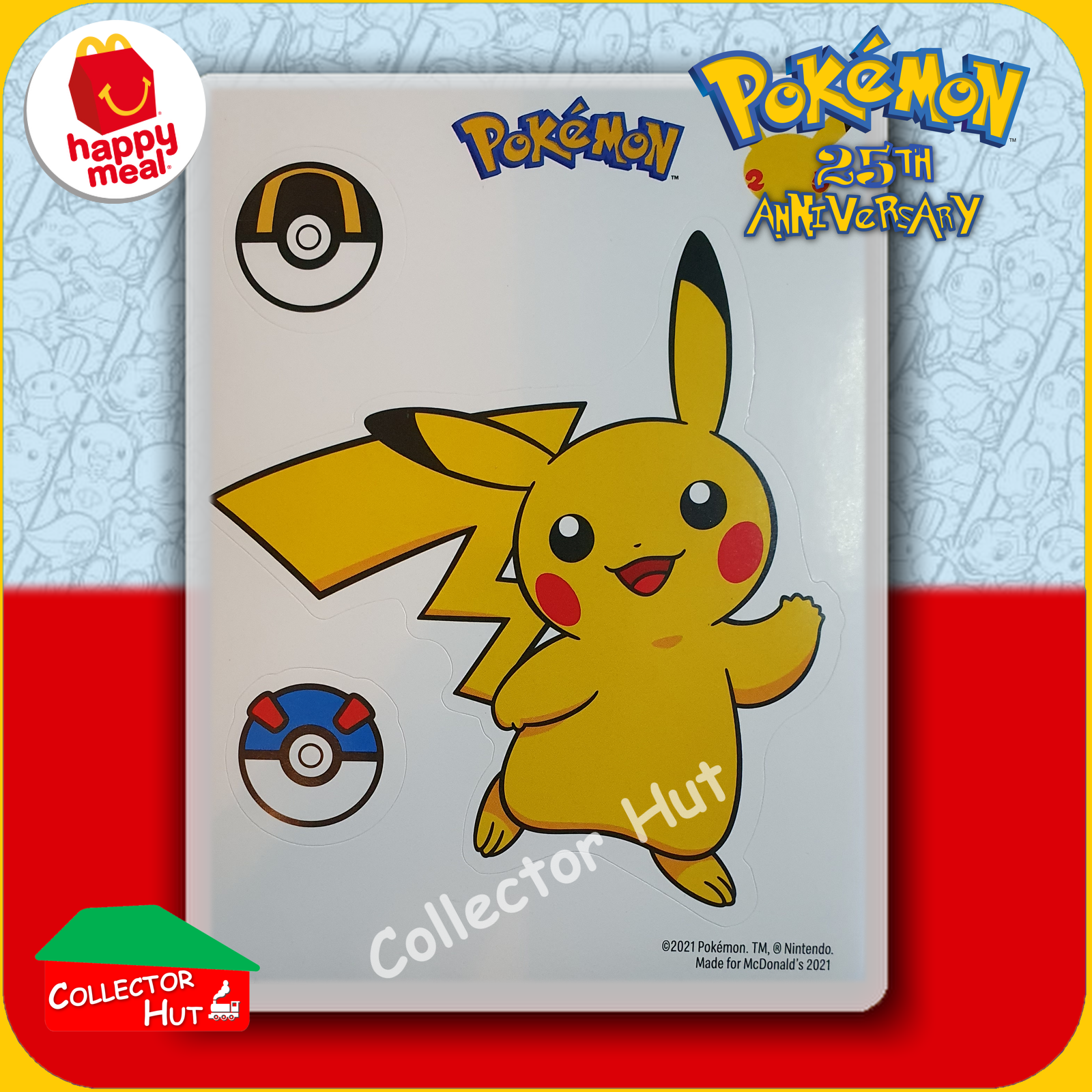 McDonald's Happy Meal 2021 Pokémon 25th Anniversary Trading Cards You Choose