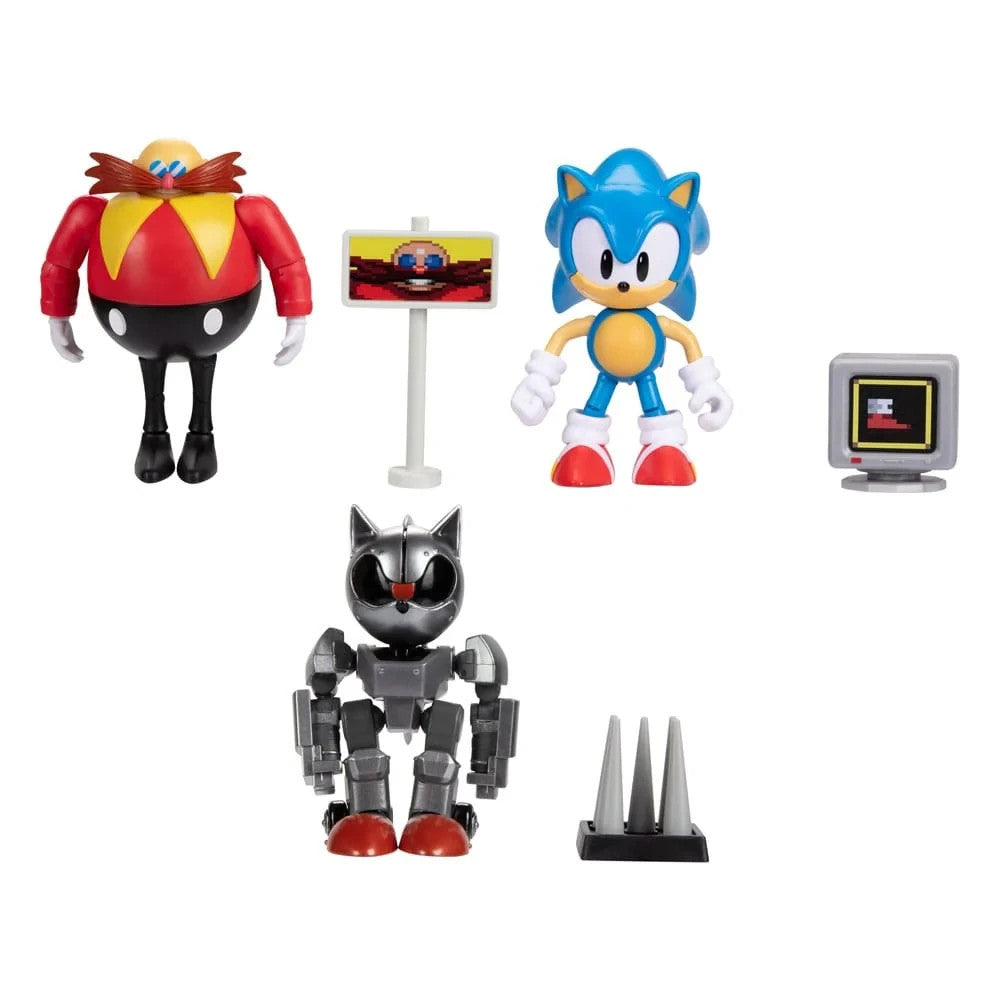 Sonic 4" Posable Action Figures with Accessories JAKKS Sonic the Hedgehog