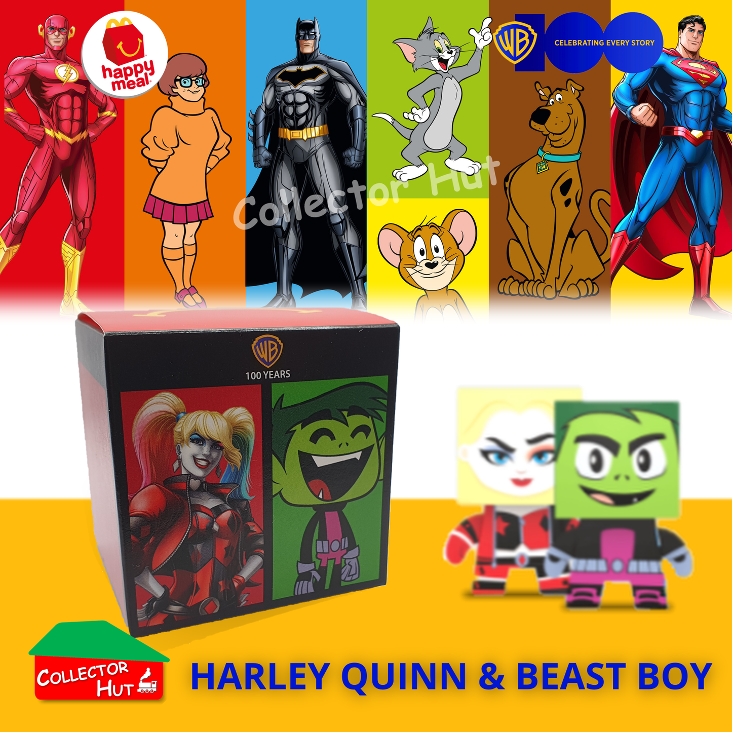 McDonald's Happy Meal WB Warner Brothers 100th Year Anniversary DC Tin Head Toys