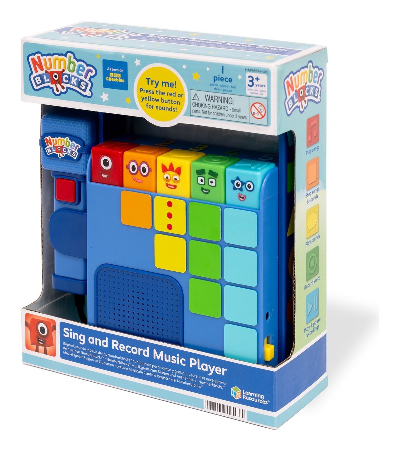 Numberblocks Sing & Record Music Player CBeebies