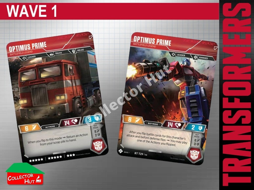 Transformers TCG CHARACTER Trading Cards All Waves