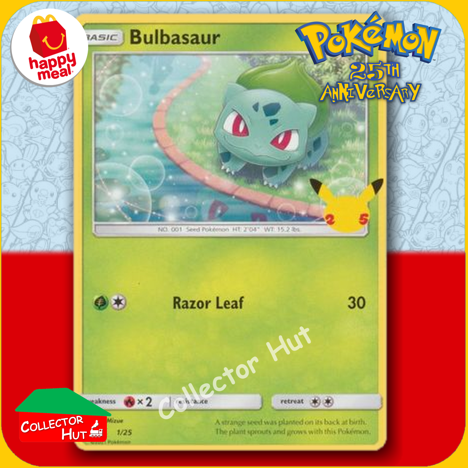 McDonald's Happy Meal 2021 Pokémon 25th Anniversary Trading Cards You Choose