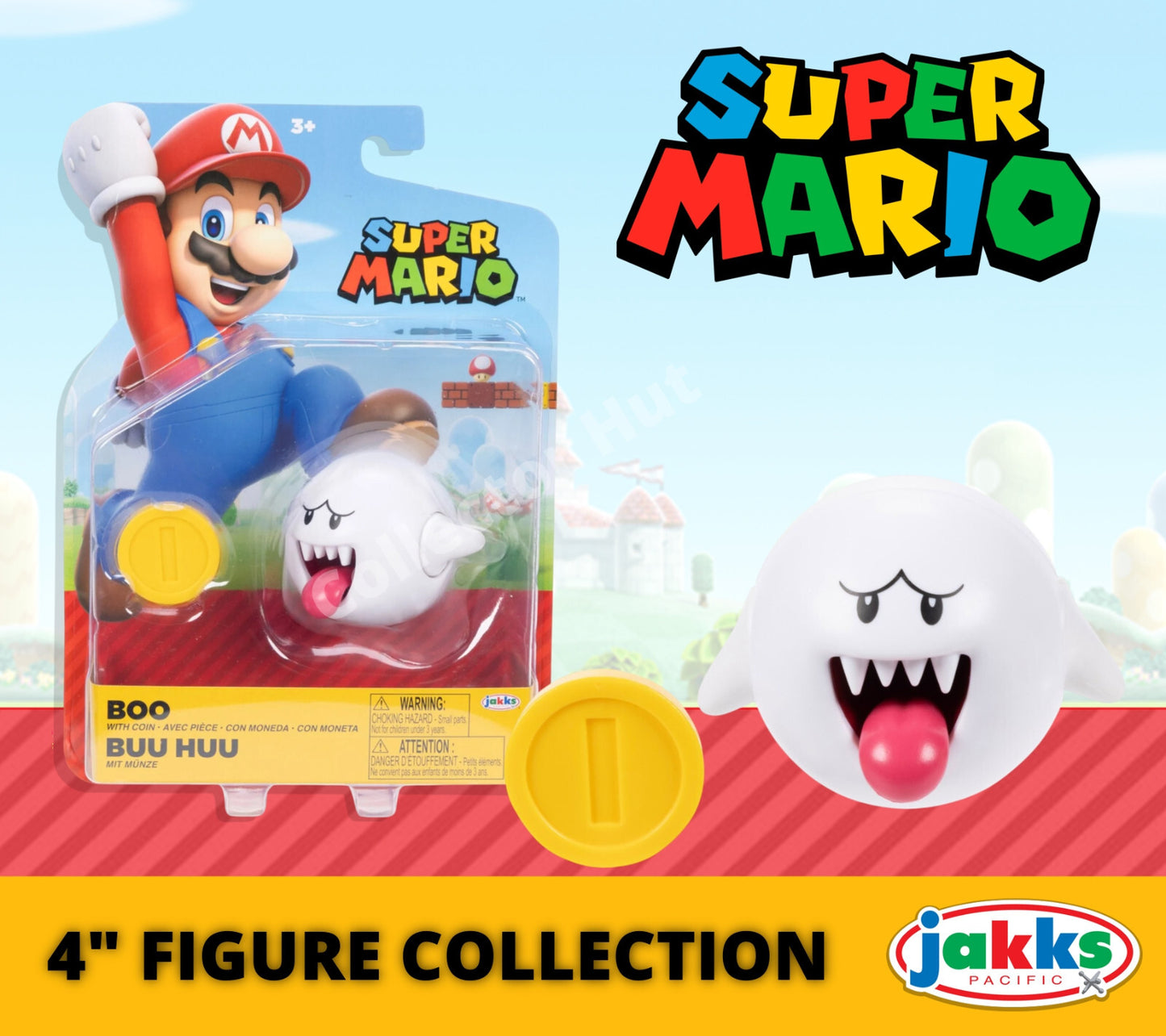 Super Mario 4" Posable Figure with Accessories Collection Jakks Pacfic
