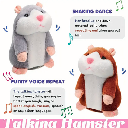 Talking Music Repeating Fluffy Hamsters Educational Speech Development Toy