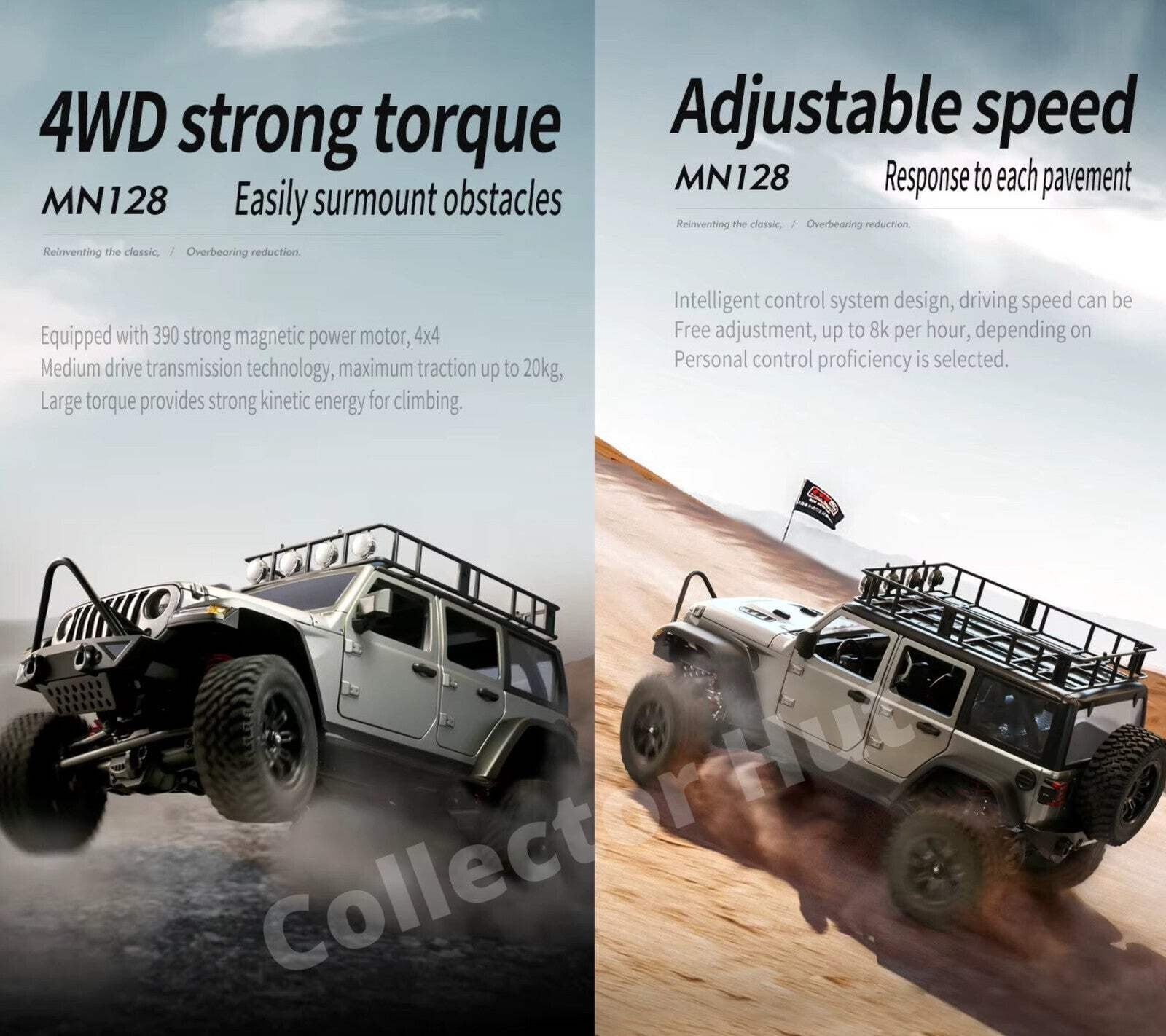 MN128 RC Rock Crawler 1:12 Scale Premium Design Upgradable