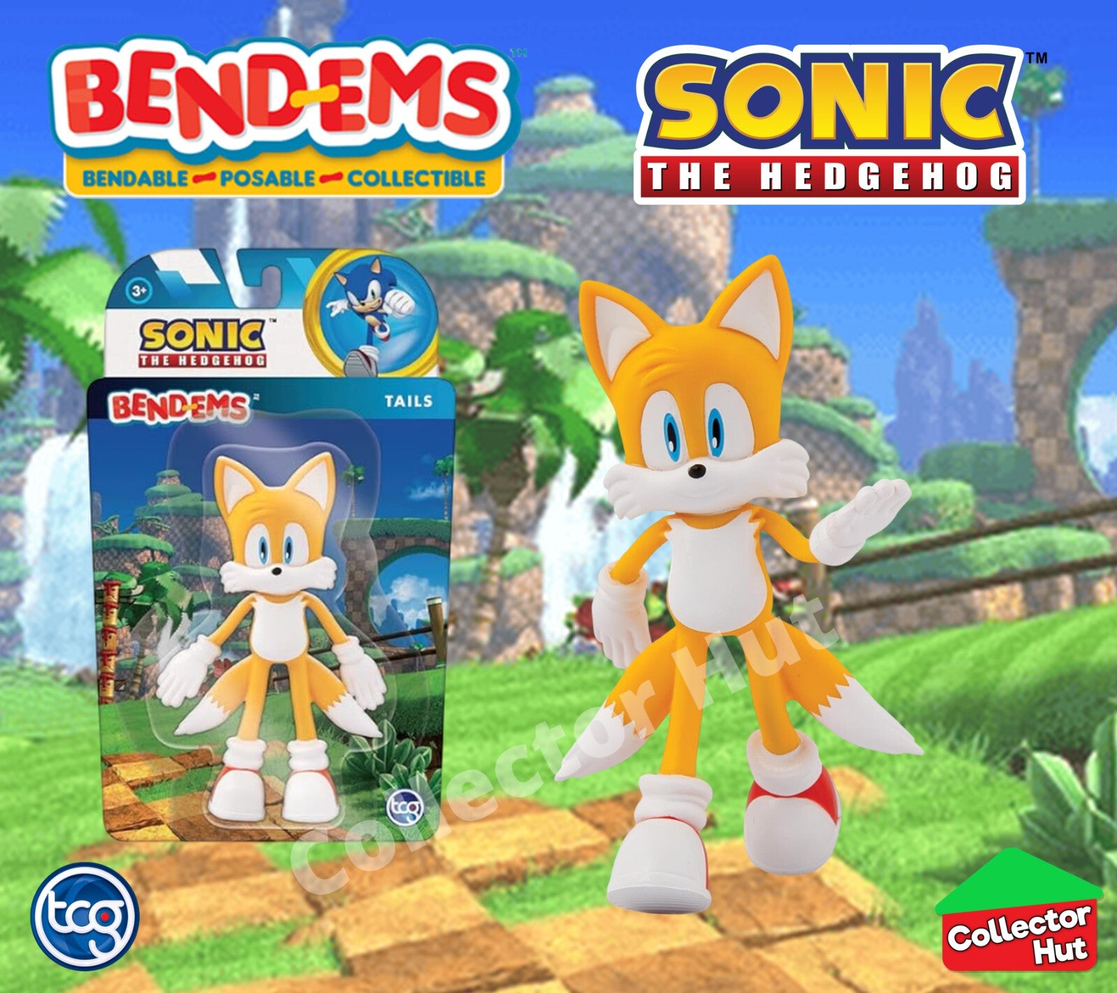 Sonic the Hedgehog Bend-Ems Bendable Popsable Action Figures