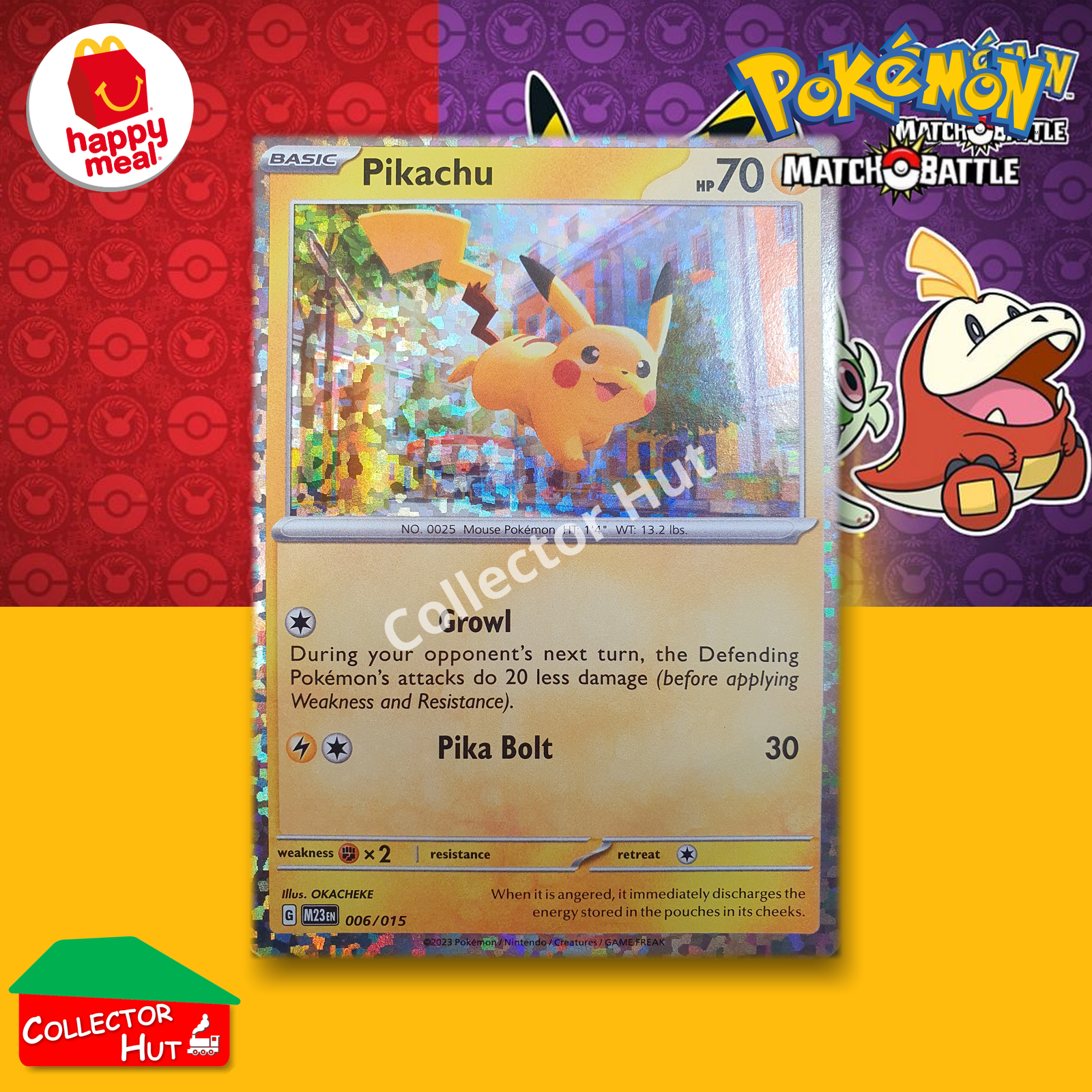 McDonald's Happy Meal 2023 Pokémon Match Battle SINGLE Trading Cards You Choose
