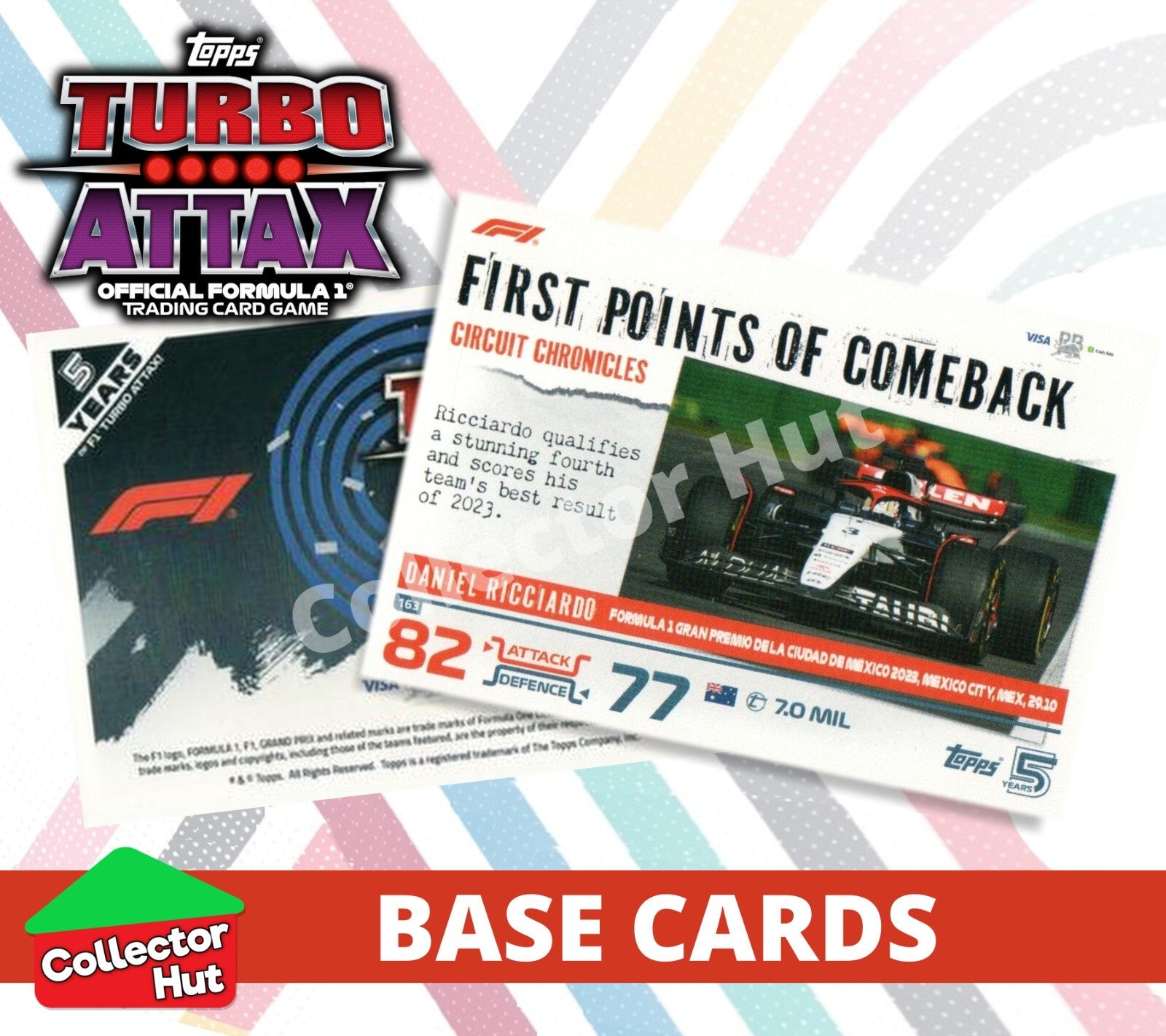 Topps Turbo Attax Formula 1 F1 2024 #1-166 Base Cards YOU CHOOSE