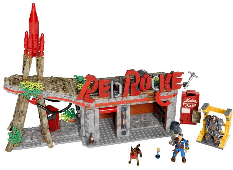 Fallout 4 Red Rocket Truck Stop Mega Bloks Buildable Display Model