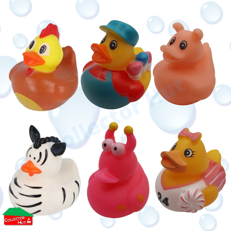Novelty Rubber Ducks 5cm Assorted Characters Designs Henbrandt