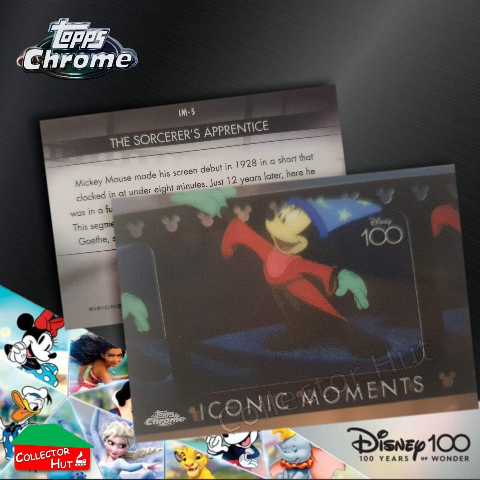 Disney 100 Topps Chrome 2023 RARE CARDS Off the Page Iconic Moments Stitch