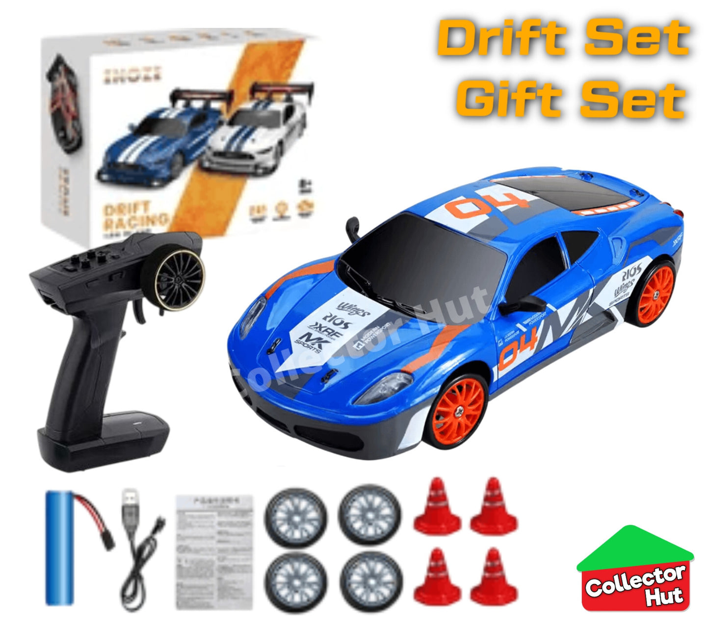 Drift RC Car 1:24 Scale High Speed Remote Control 4WD 2.4Ghz GIFT BOXED