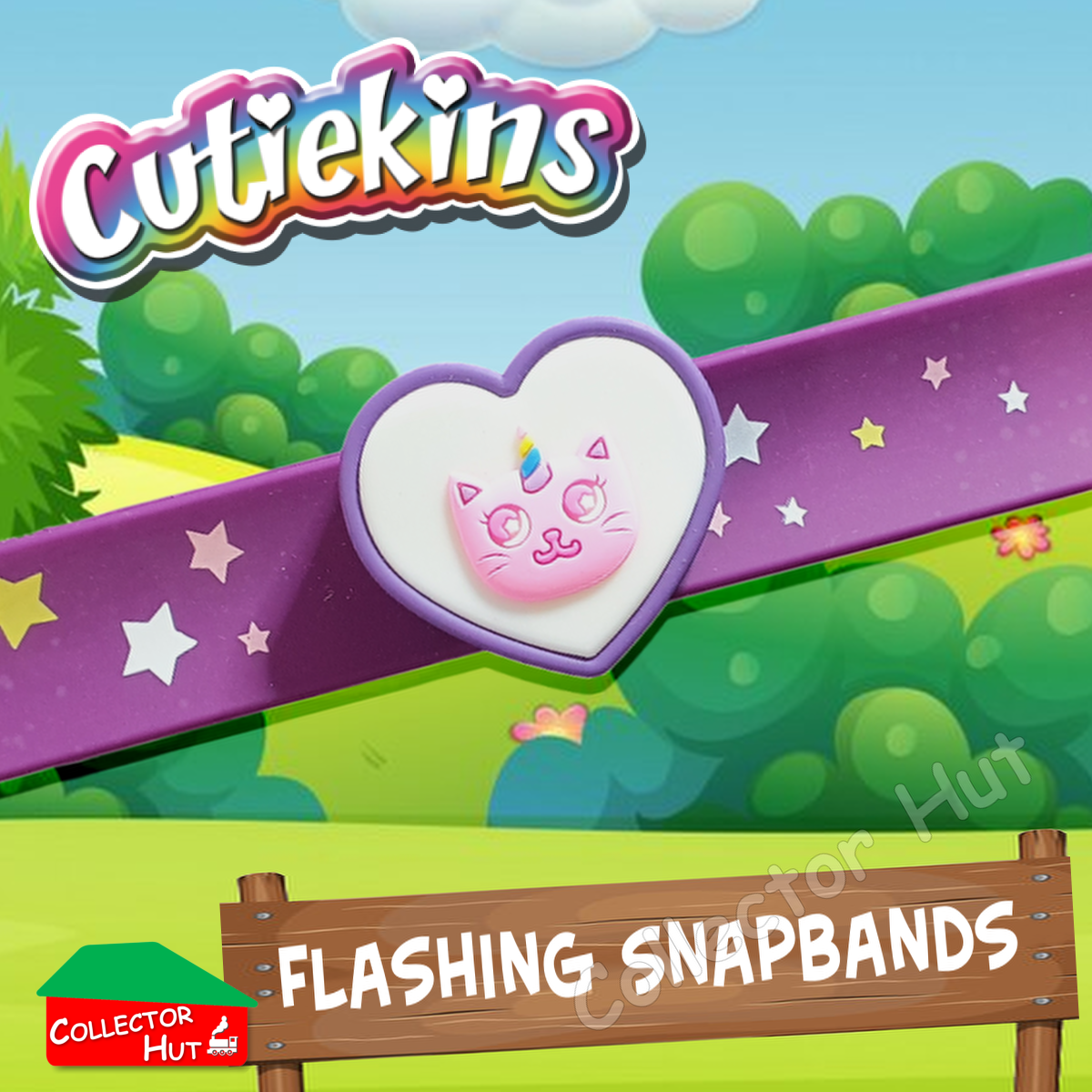 Snap On Wrist Bracelets Cutiekins Flashing Cute Animal Kids Toy for Party Bags