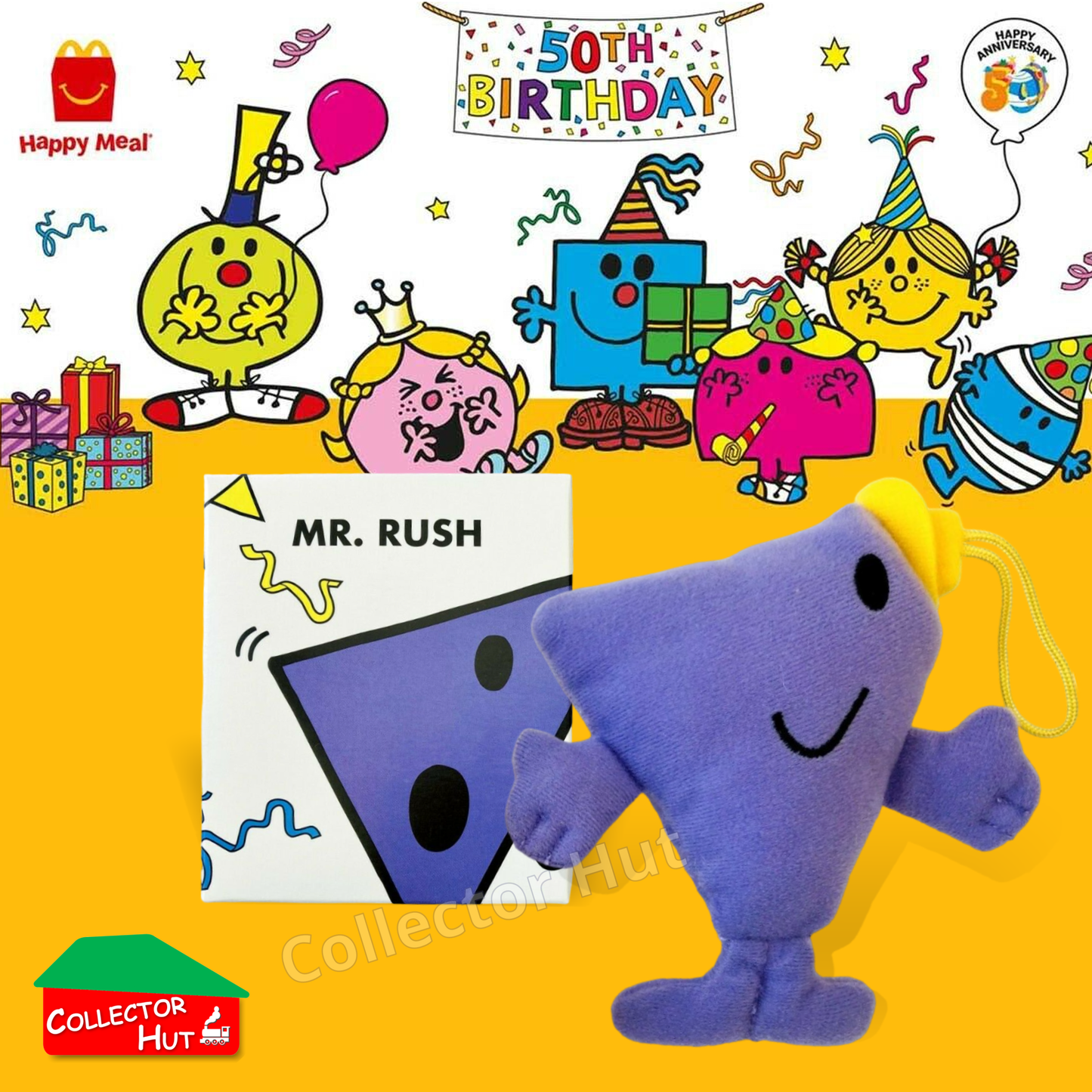 McDonalds Happy Meal Mr Men Little Miss 2024 & 2021 50th Anniversary Plush Toys