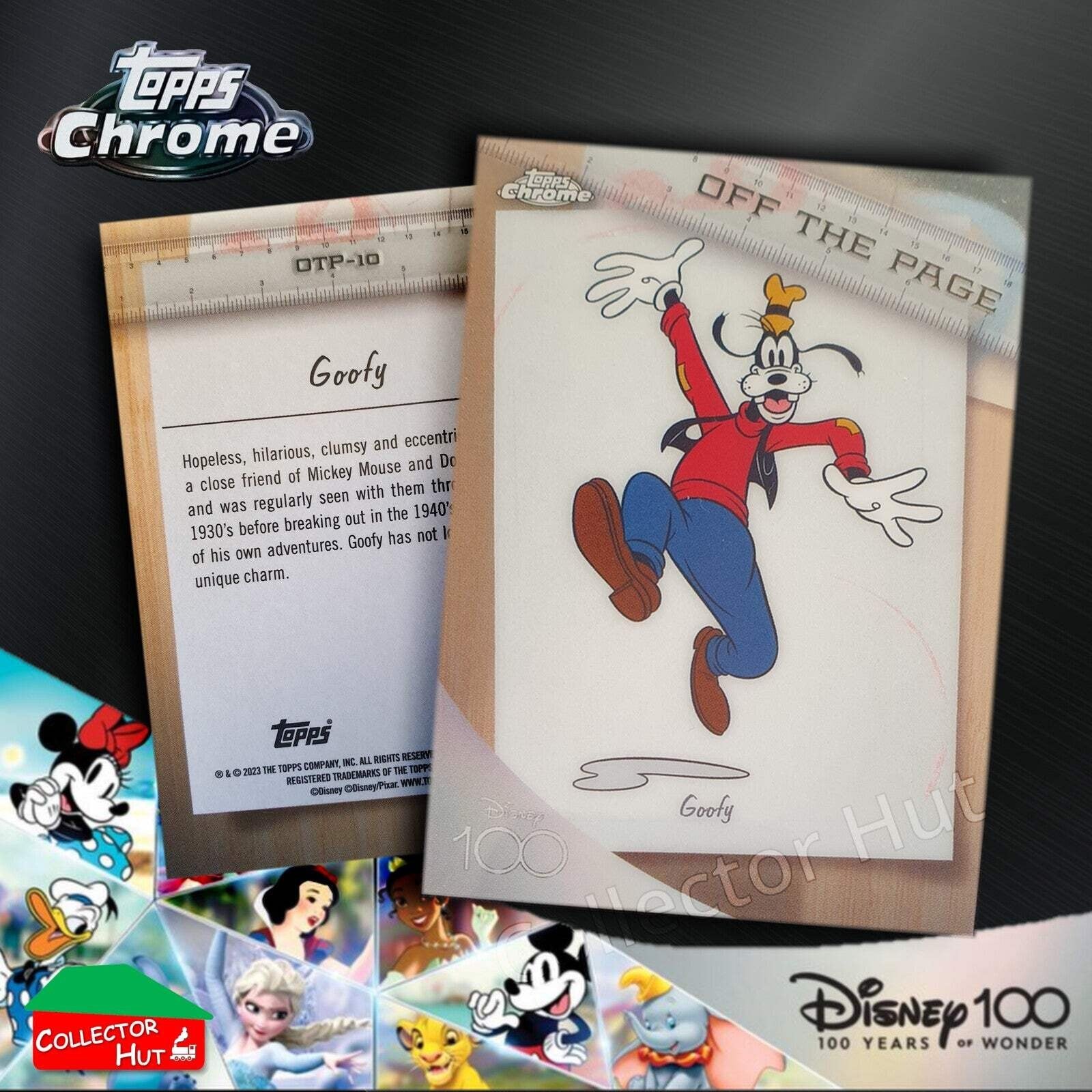 Disney 100 Topps Chrome 2023 RARE CARDS Off the Page Iconic Moments Stitch