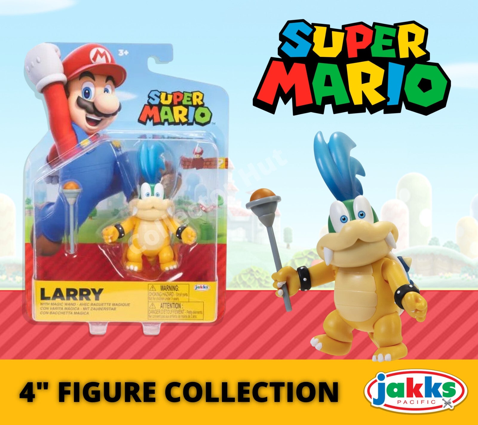 Super Mario 4" Posable Figure with Accessories Collection Jakks Pacfic