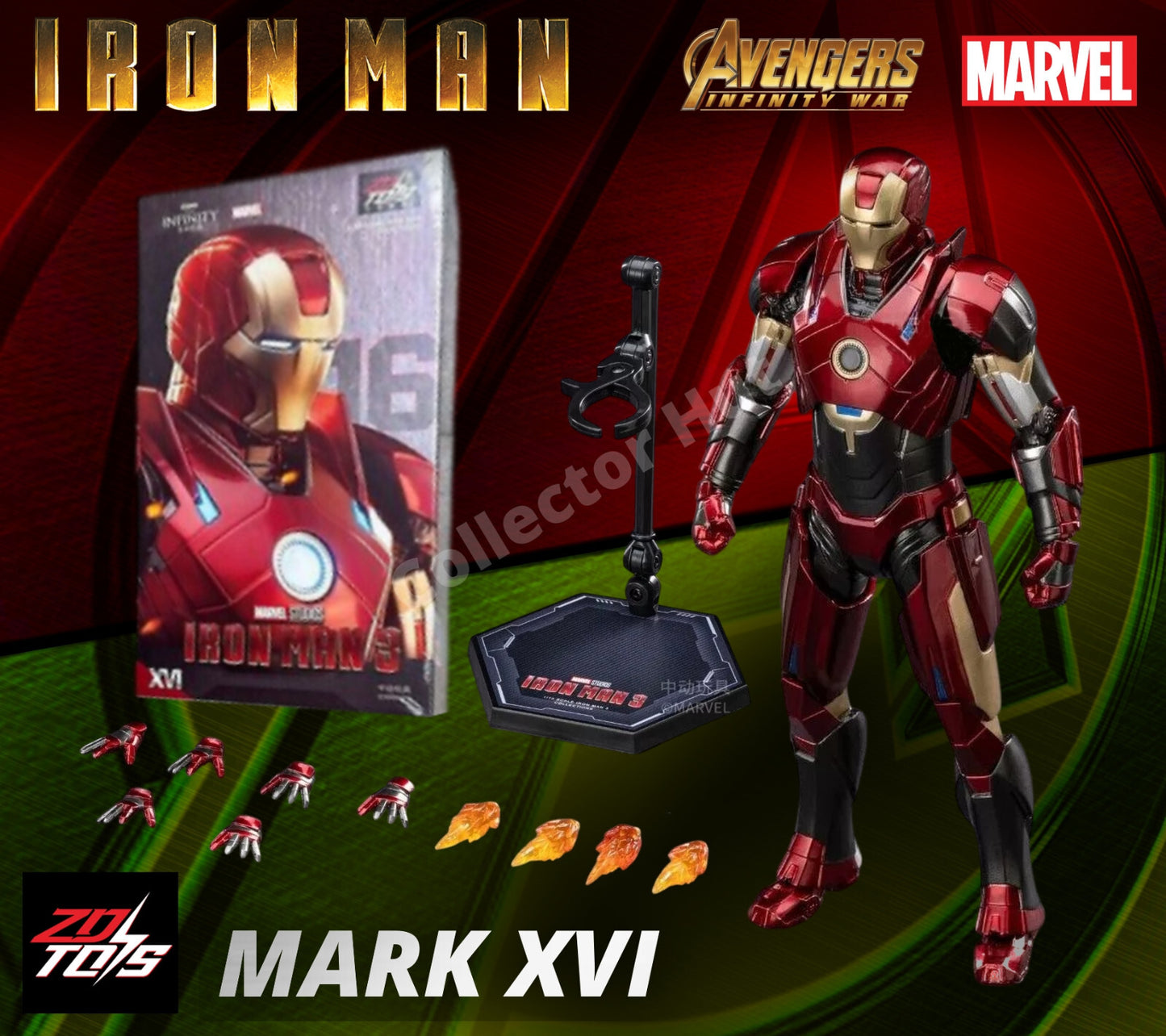 Iron Man Marvel Action Figures 1:10 Scale Avenger Infinity Saga MK 1-85 ZD Toys