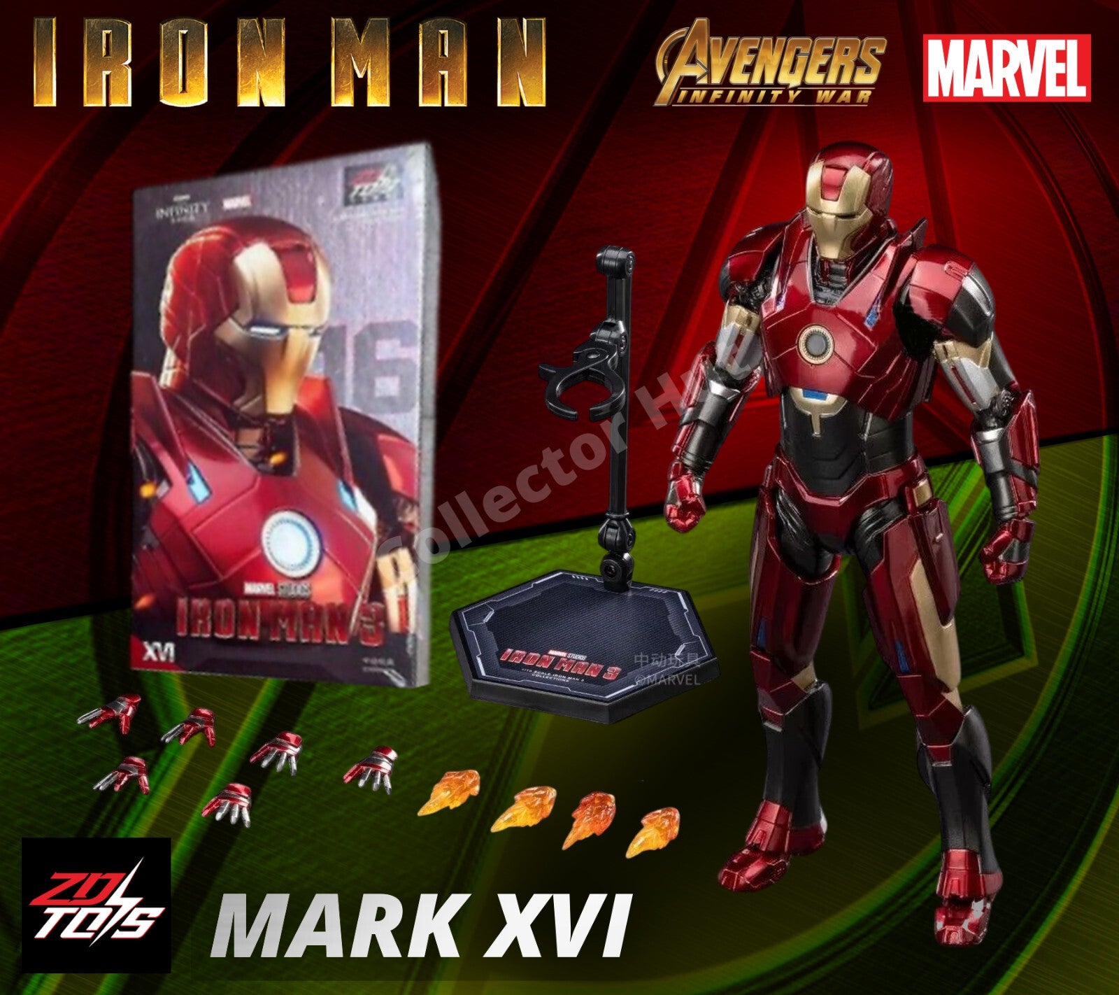 Iron Man Marvel Action Figures 1:10 Scale Avenger Infinity Saga MK 1-85 ZD Toys