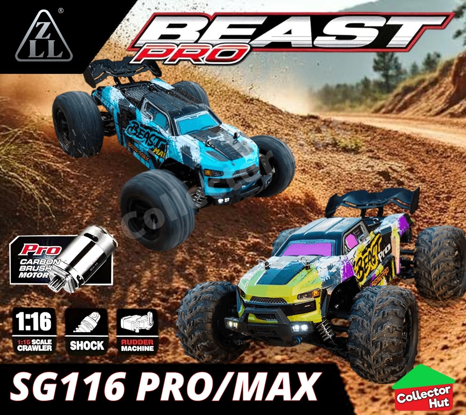 ZLL SG116 Beast Pro / Max High Speed Off Road RC Dirt Buggy 40-80kmH