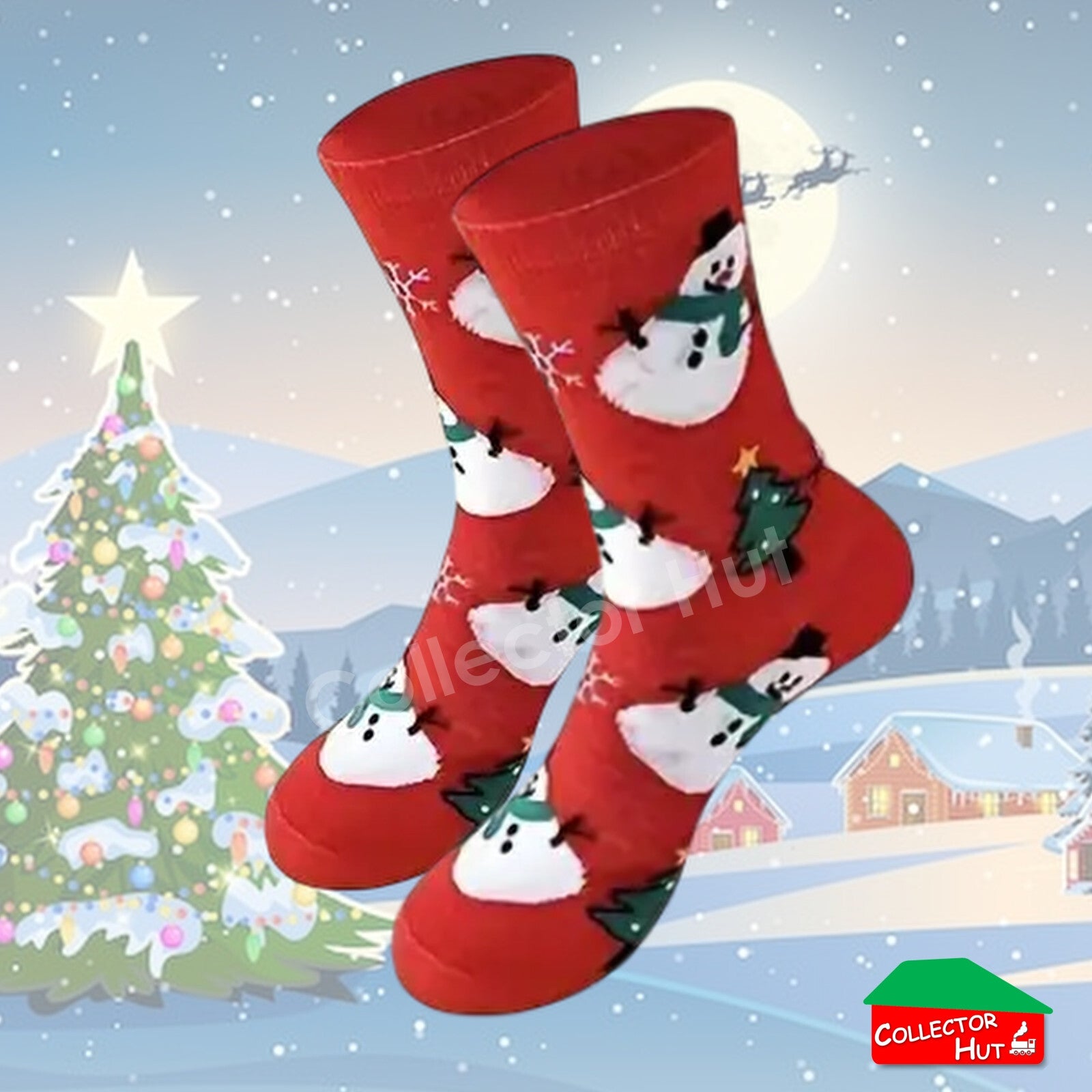 CHRISTMAS SOCKS Cotton Blend Anti-Odor Unisex Crew Socks CUSTOM Gift Set