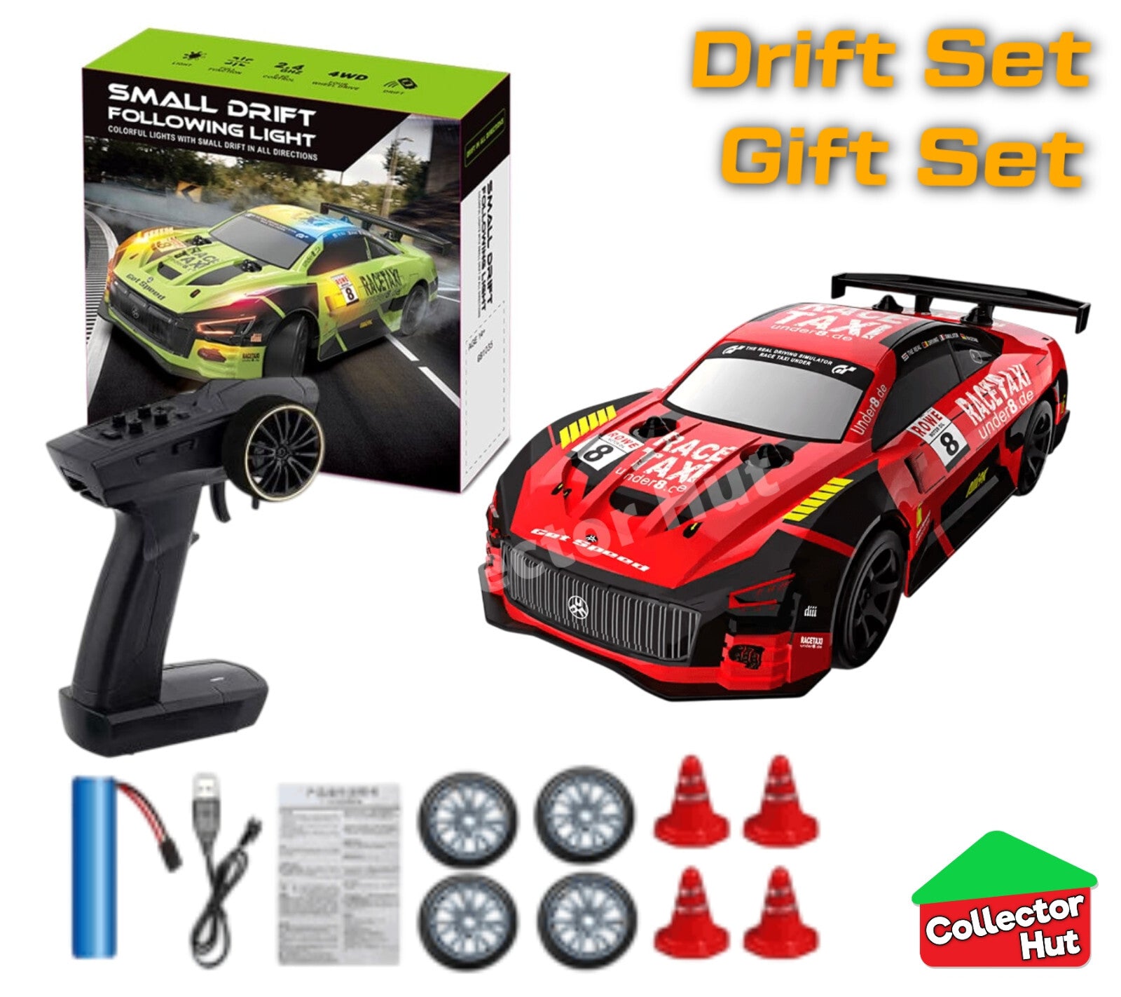Drift RC Car 1:24 Scale High Speed Remote Control 4WD 2.4Ghz GIFT BOXED
