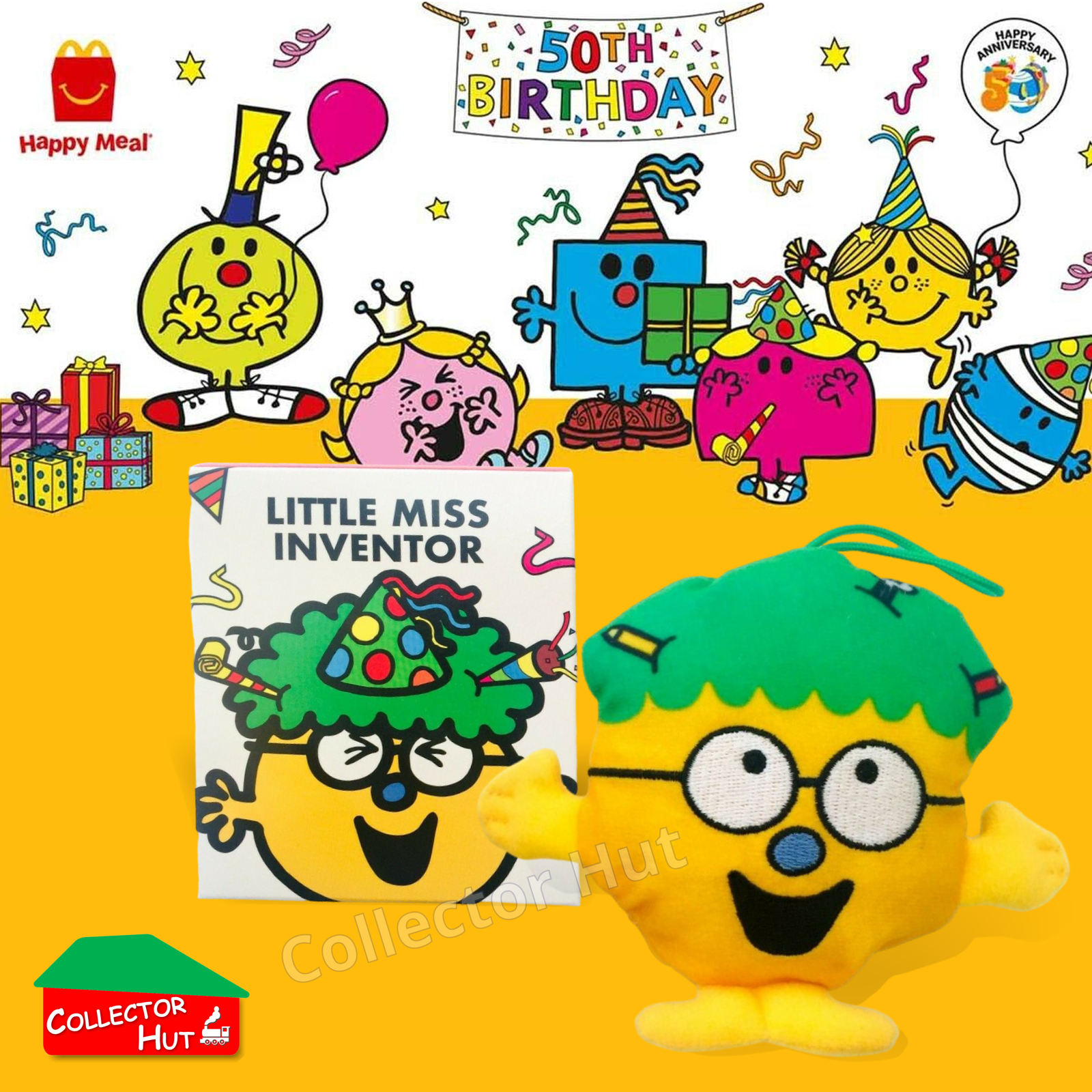 McDonalds Happy Meal Mr Men Little Miss 2024 & 2021 50th Anniversary Plush Toys