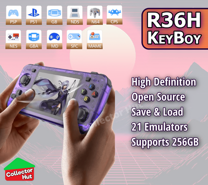 R36H KeyBoy Retro Handheld Games Emulator Console Wide Version