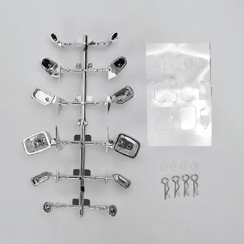 RC Model Car Replacement Wing Mirror Kits Black & Chrome