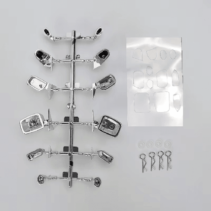 RC Model Car Replacement Wing Mirror Kits Black & Chrome