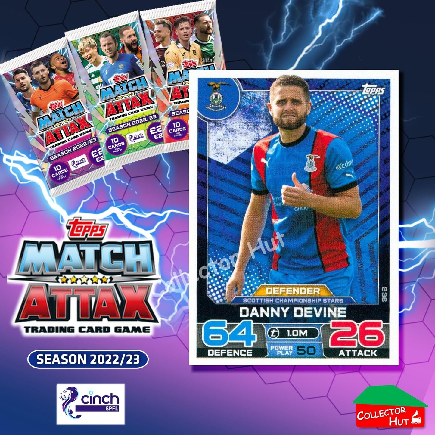 TOPPS MATCH ATTAX SPFL 2022/23 #163-264 Choose Your Card