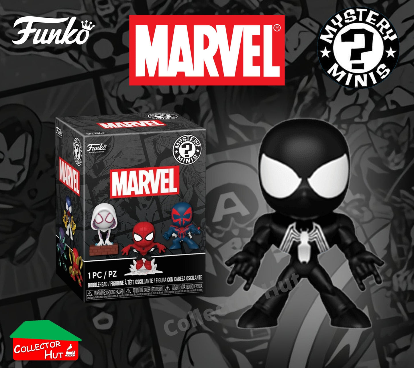 Funko Marvel Spider-Man Mini Mystery Bobblehead Figures