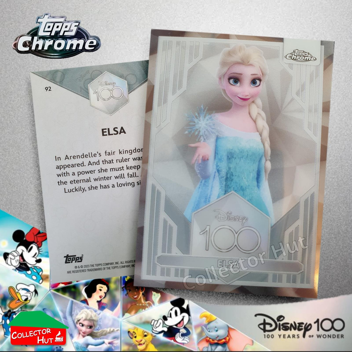 Disney 100 Topps Chrome 2023 Base Cards 1-100 Pick Singles to Complete Your Set
