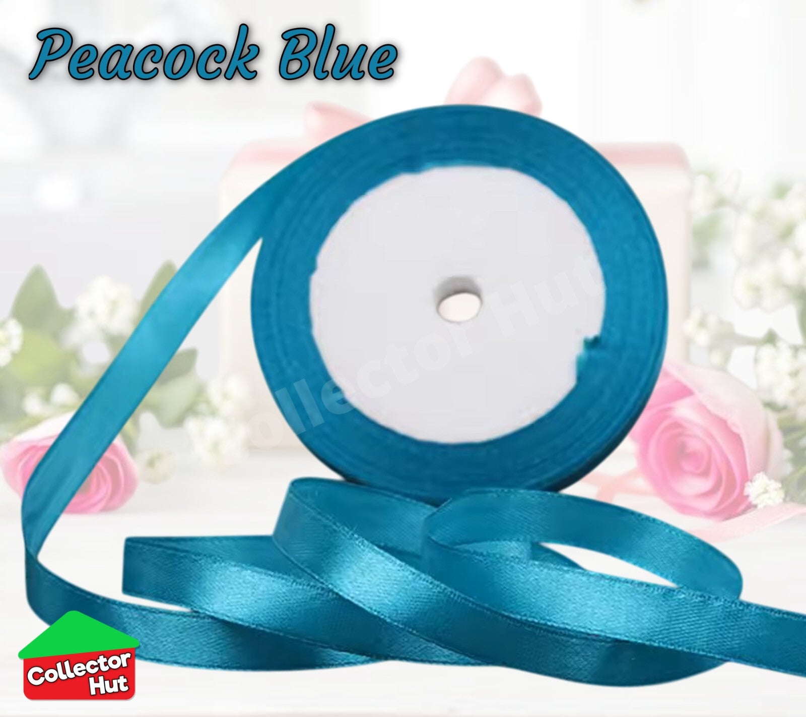 Satin Ribbon Roll Double Sided 23m Various Colours Sizes 10mm 15mm Widths