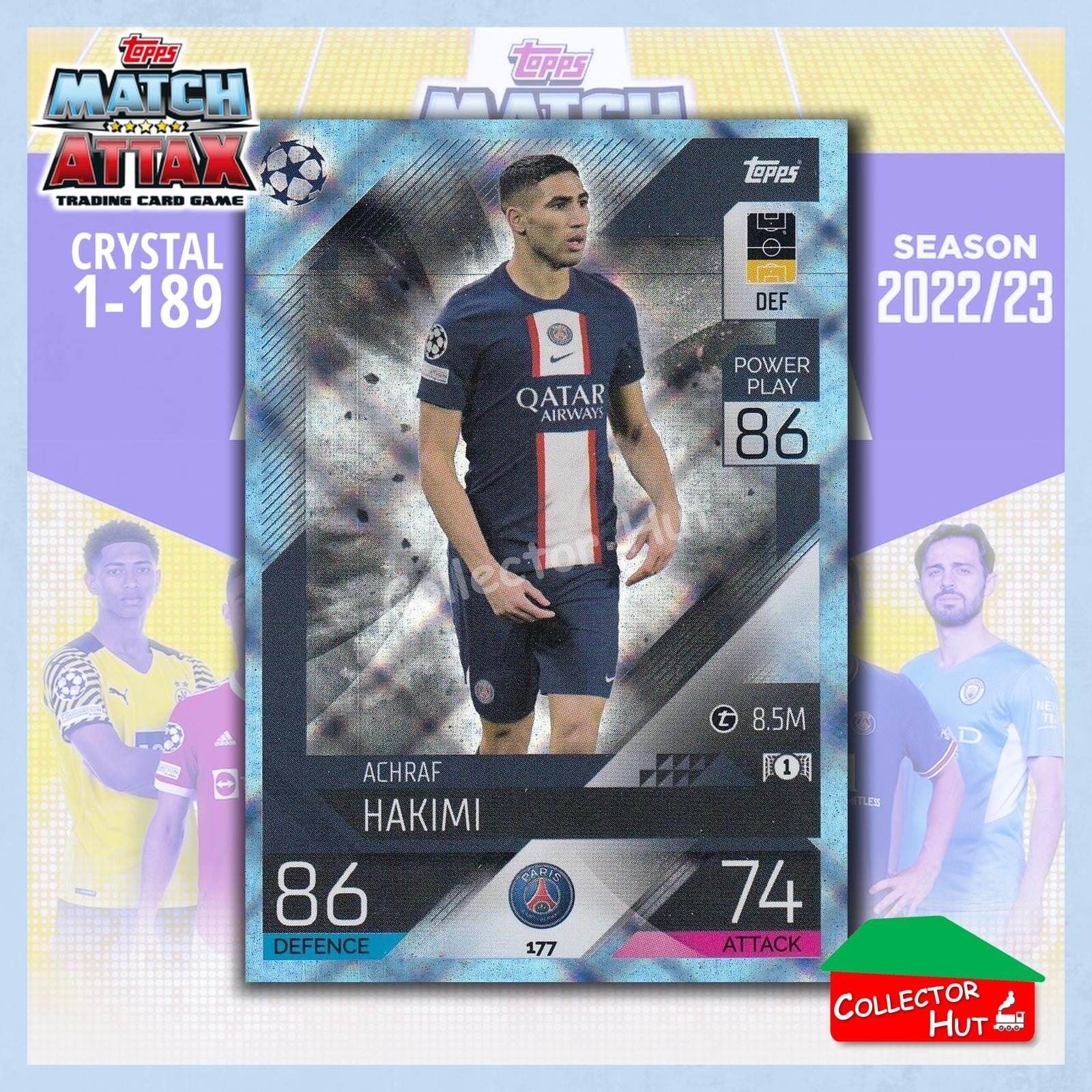 Topps Match Attax Europa Champions League 2022/23 Crystal Parallel Cards 1-189