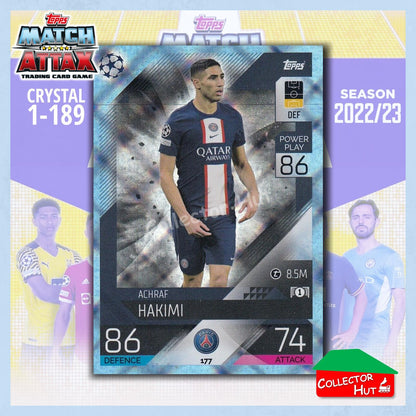 Topps Match Attax Europa Champions League 2022/23 Crystal Parallel Cards 1-189