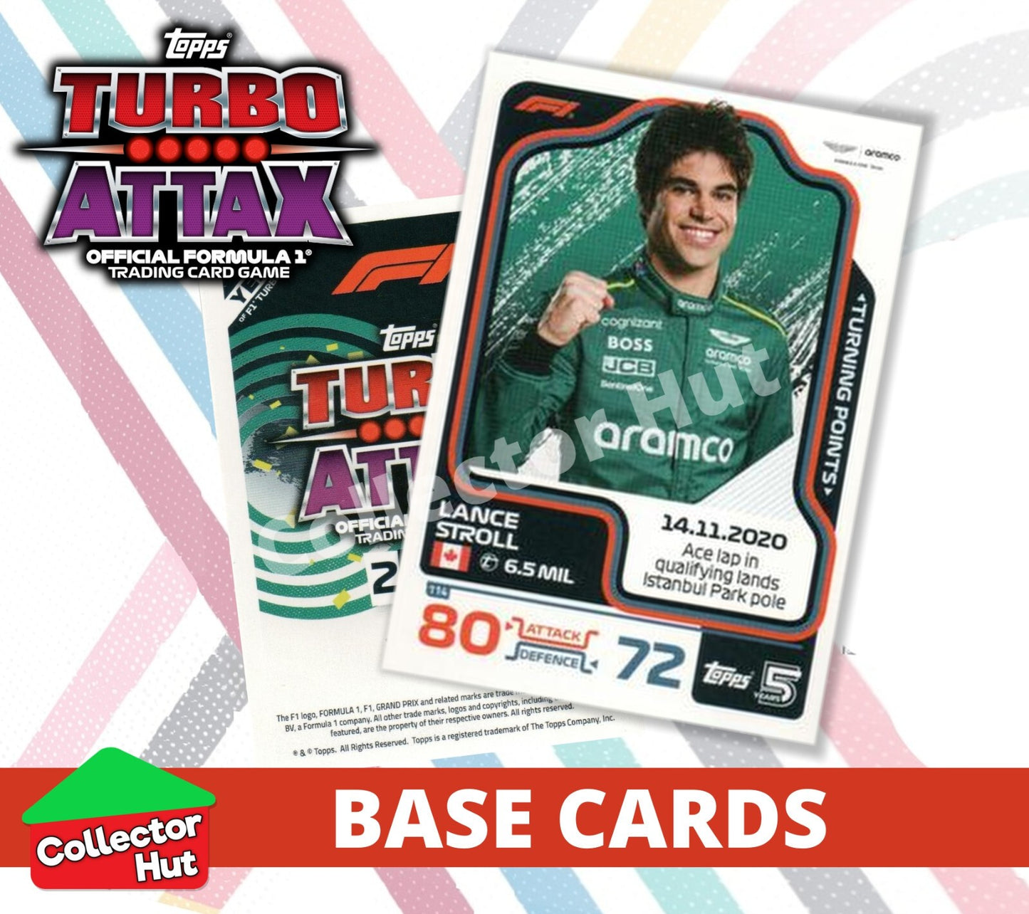 Topps Turbo Attax Formula 1 F1 2024 #1-166 Base Cards YOU CHOOSE