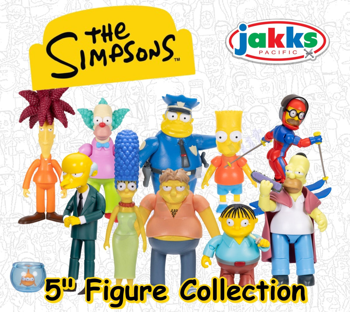 The Simpsons 5" Inch Figures Collection Jakks Pacific