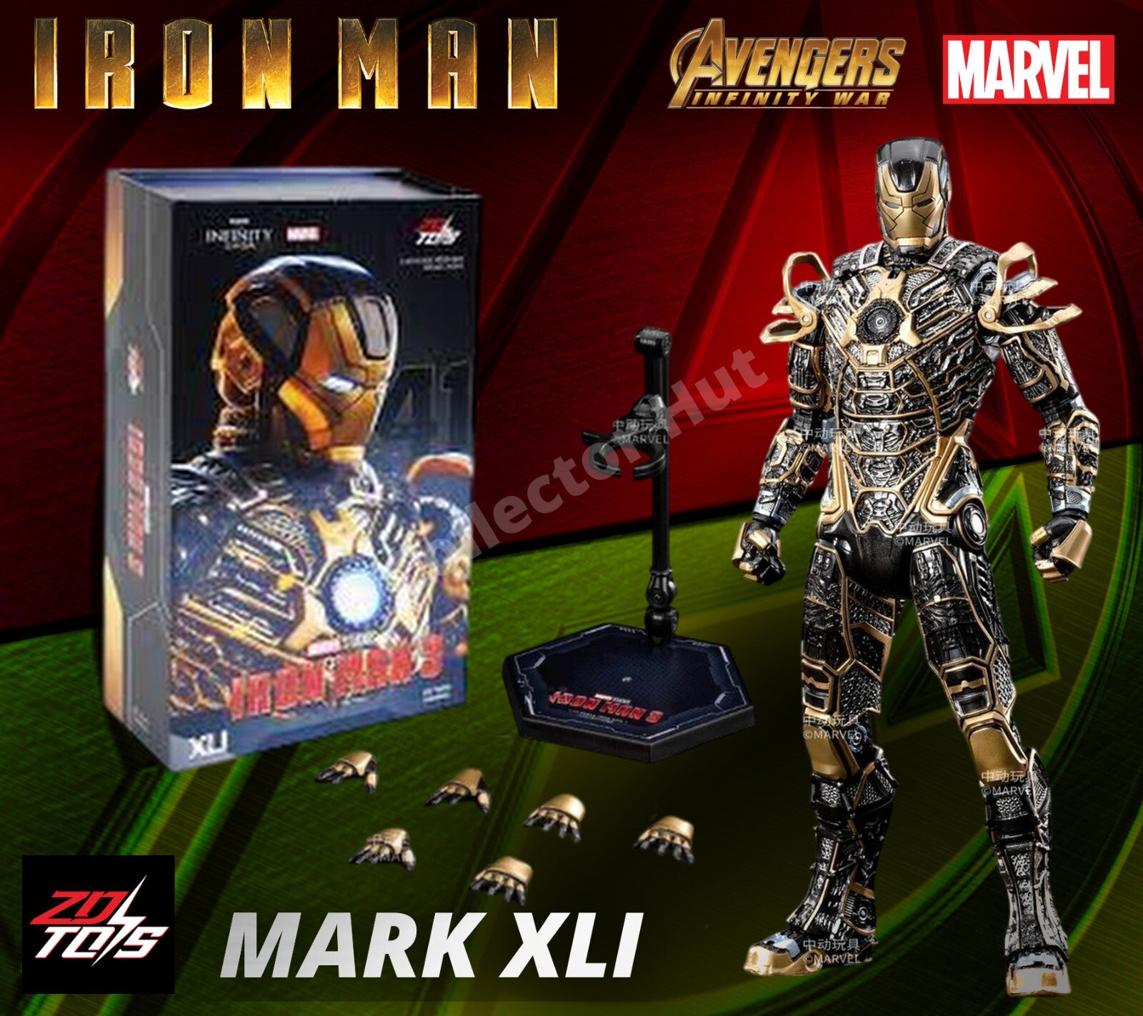 Iron Man Marvel Action Figures 1:10 Scale Avenger Infinity Saga MK 1-85 ZD Toys