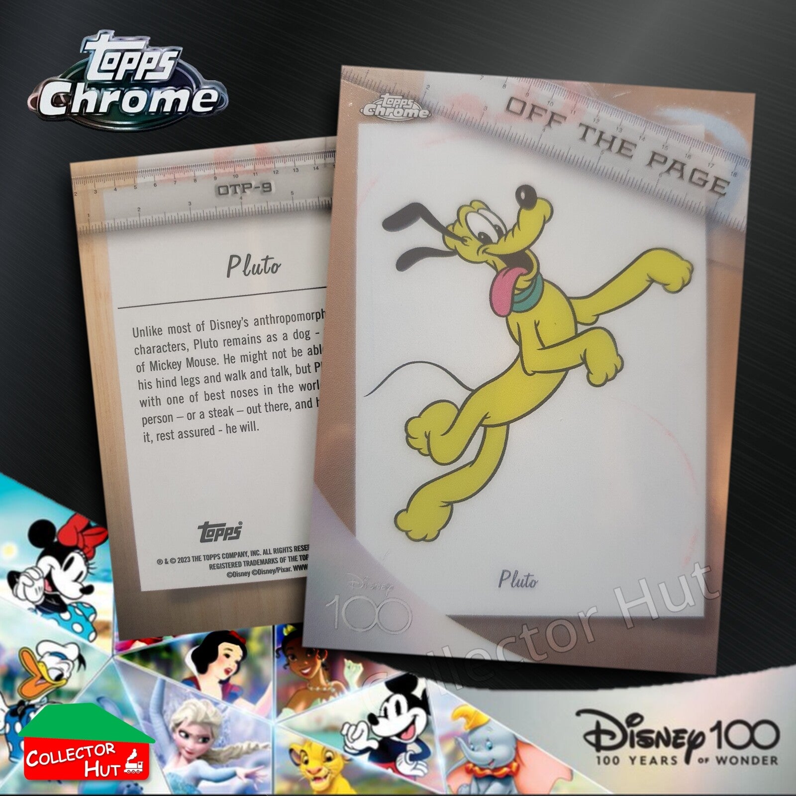 Disney 100 Topps Chrome 2023 RARE CARDS Off the Page Iconic Moments Stitch
