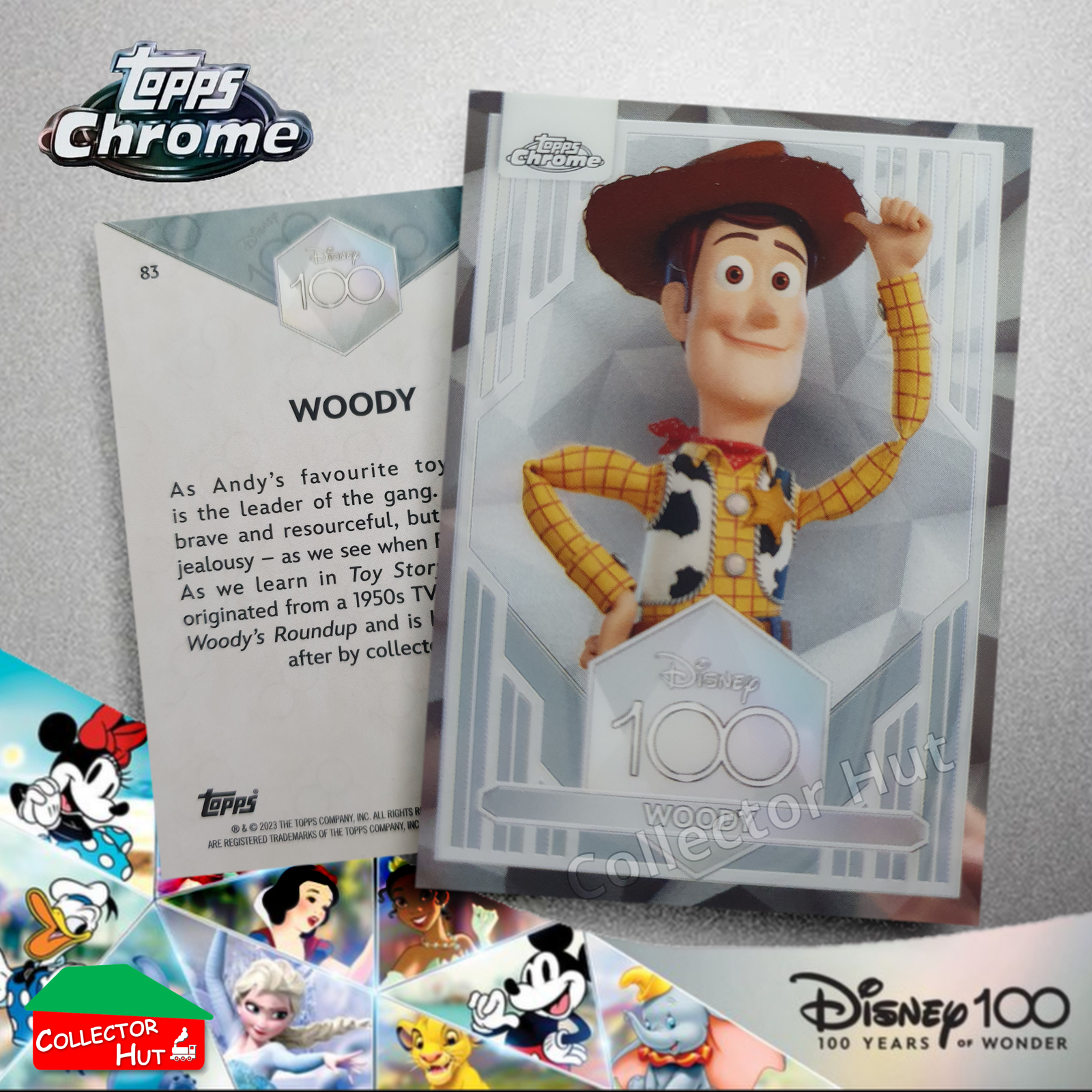 Disney 100 Topps Chrome 2023 Base Cards 1-100 Pick Singles to Complete Your Set