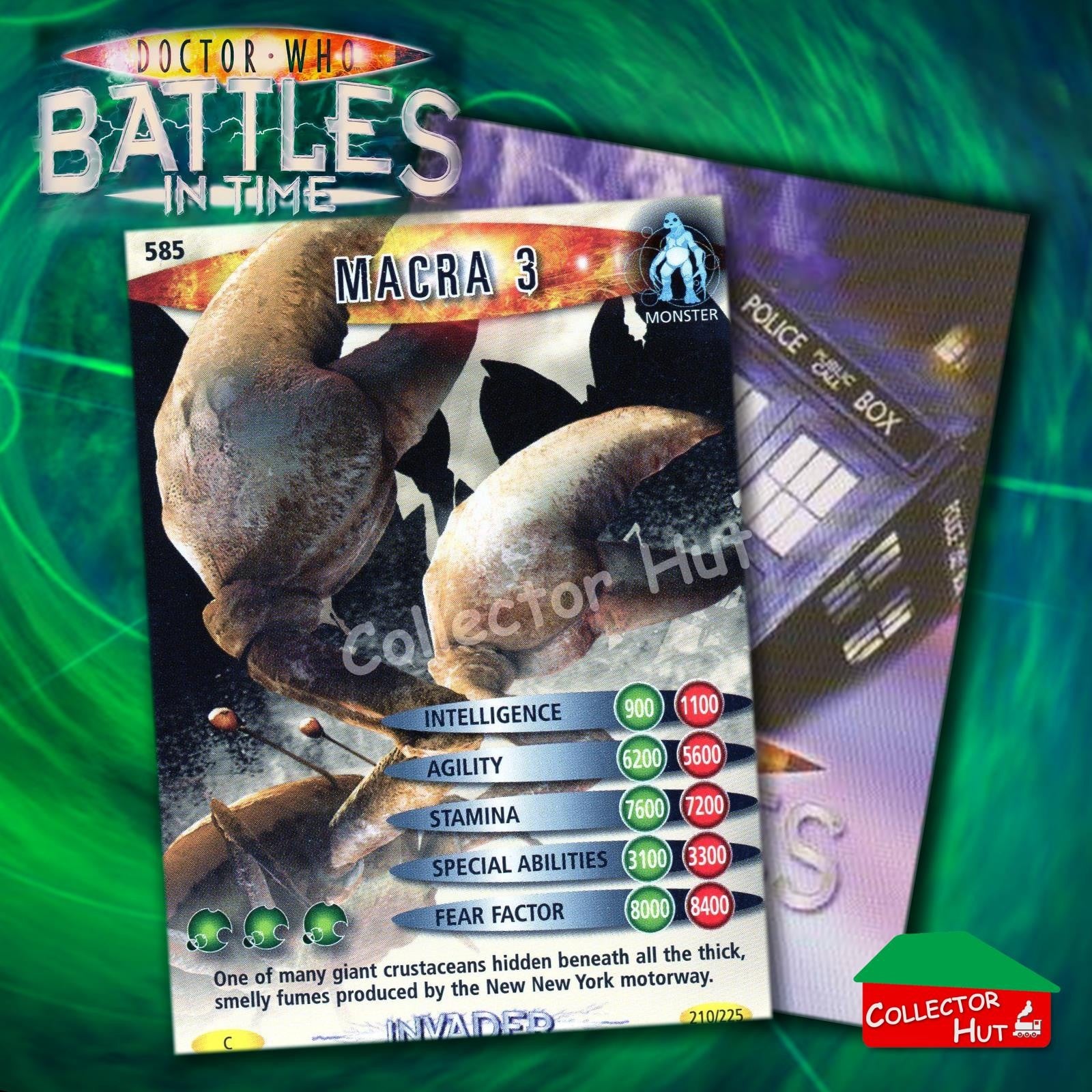 DOCTOR WHO Battles in Time #376-600 INVADER RARE & COMMON CARDS YOU CHOOSE