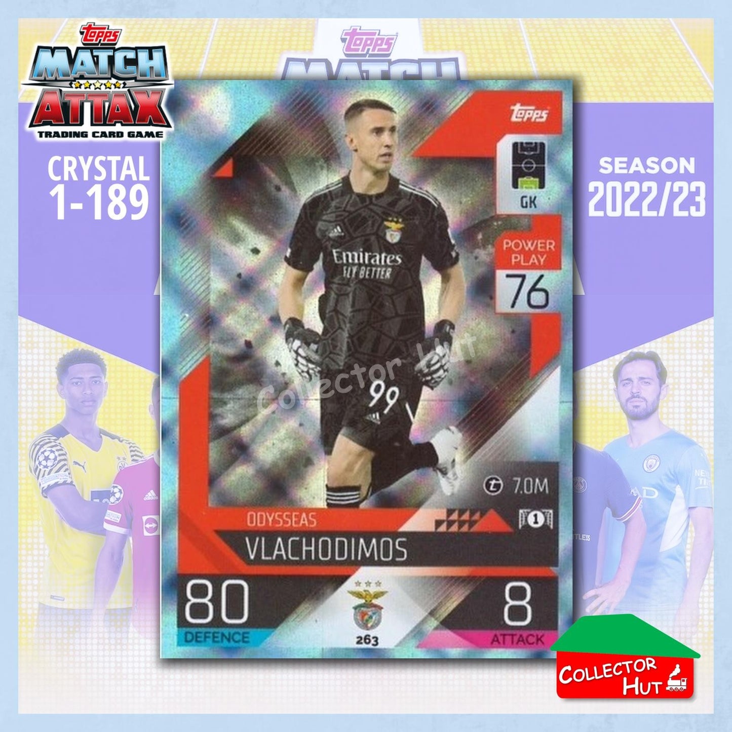 Topps Match Attax Europa Champions League 2022/23 Crystal Parallel Cards 190-387