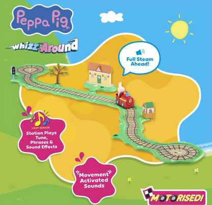 Peppa Pig Whizz Around Clickety Clack Train Set Motorised Vehicles Track Toys