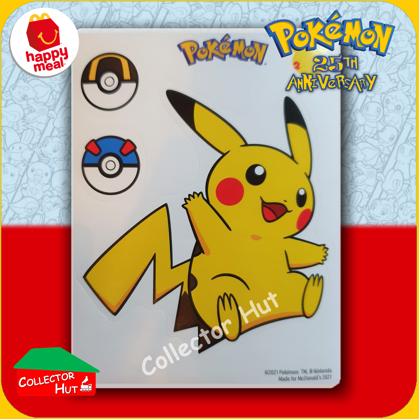 McDonald's Happy Meal 2021 Pokémon 25th Anniversary Trading Cards You Choose