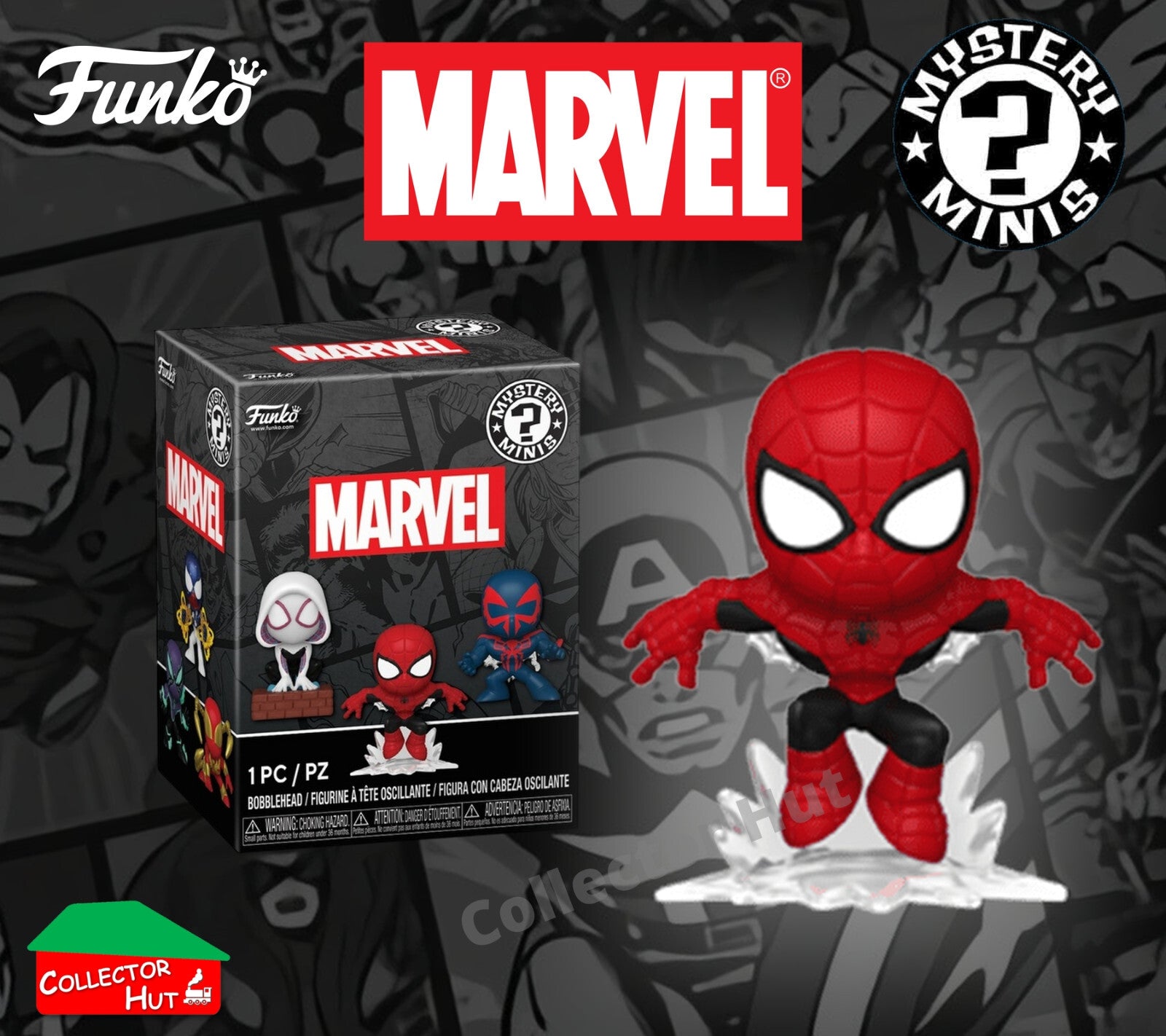 Funko Marvel Spider-Man Mini Mystery Bobblehead Figures
