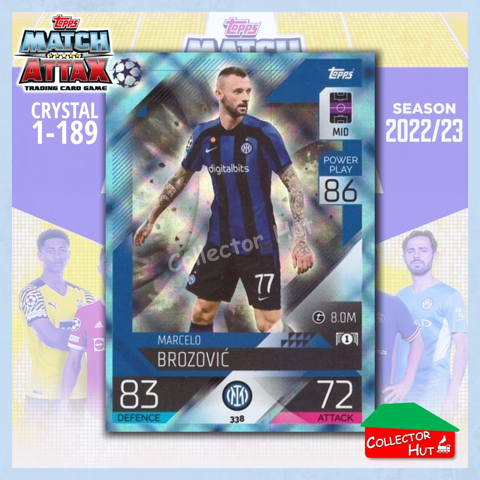 Topps Match Attax Europa Champions League 2022/23 Crystal Parallel Cards 190-387