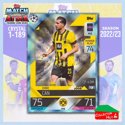 Topps Match Attax Europa Champions League 2022/23 Crystal Parallel Cards 190-387