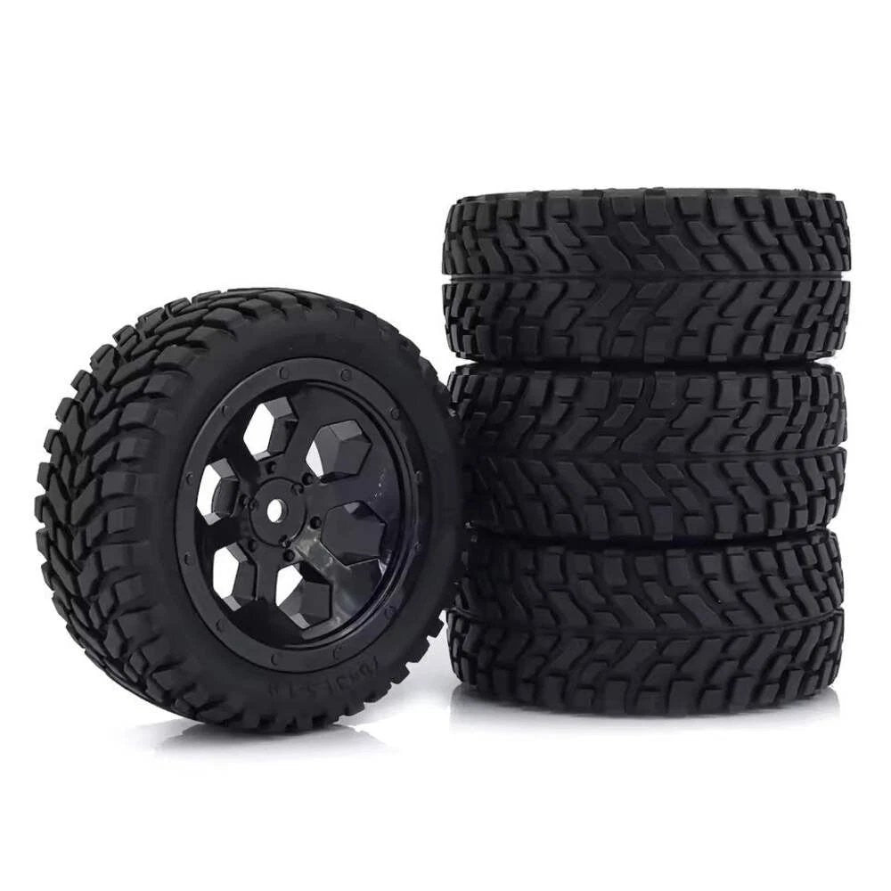 RC Model Wheels Tyres 12mm Hub 75mm x 32mm 46g 4pcs Set Car Truck